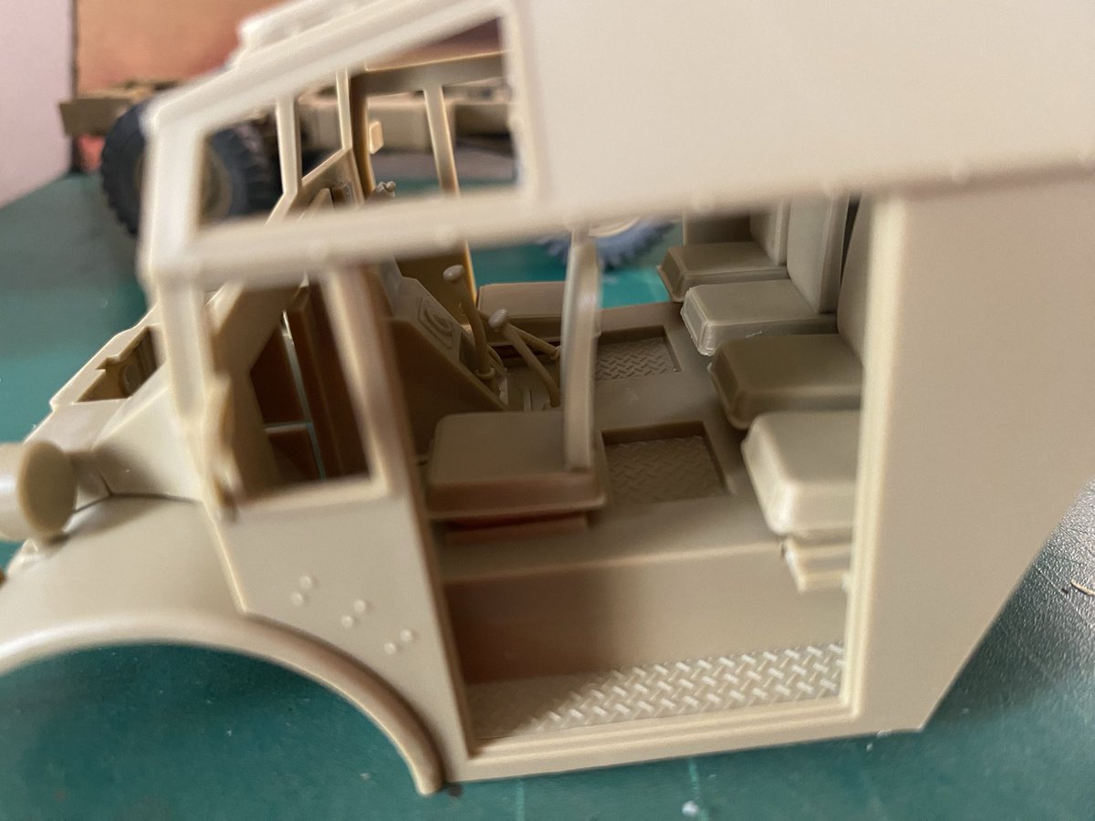 Back at work after a few days leave, back in LA 🇺🇸 and back to work on the Quad. Chassis now ready for next stage weathering, cab partly built and ready for paint later. <a href="/almurray/">Al Murray 🇺🇦</a> <a href="/RedFiveModels/">Simon (@redfivemodels on Bluesky)</a> #themobilemodeller