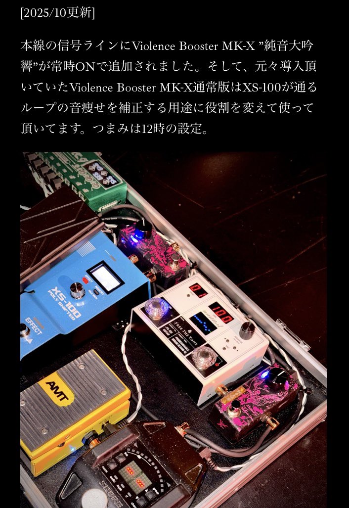 Violence Booster ベースエフェクター Valkyrie Spear / Violence Booster レビュー その1 | しわすはやさ