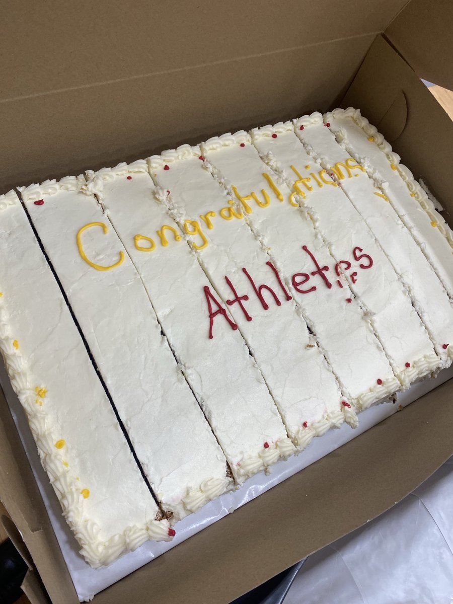 Some great cakes to honor our great athletes!  Thanks Mrs. Albright!