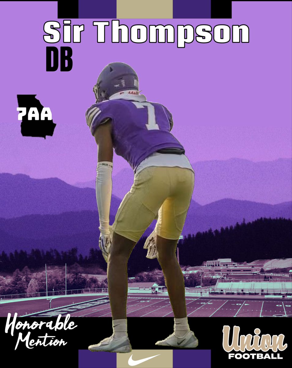 Making Region 7-AA’s Honorable Mention at DB for <a href="/unioncofootball/">UC Football</a> is Sir Thompson! Playing his best ball at end of the season! <a href="/sirT_9/">Sir zion thompson</a> <a href="/huntermandy12/">Mandy</a>