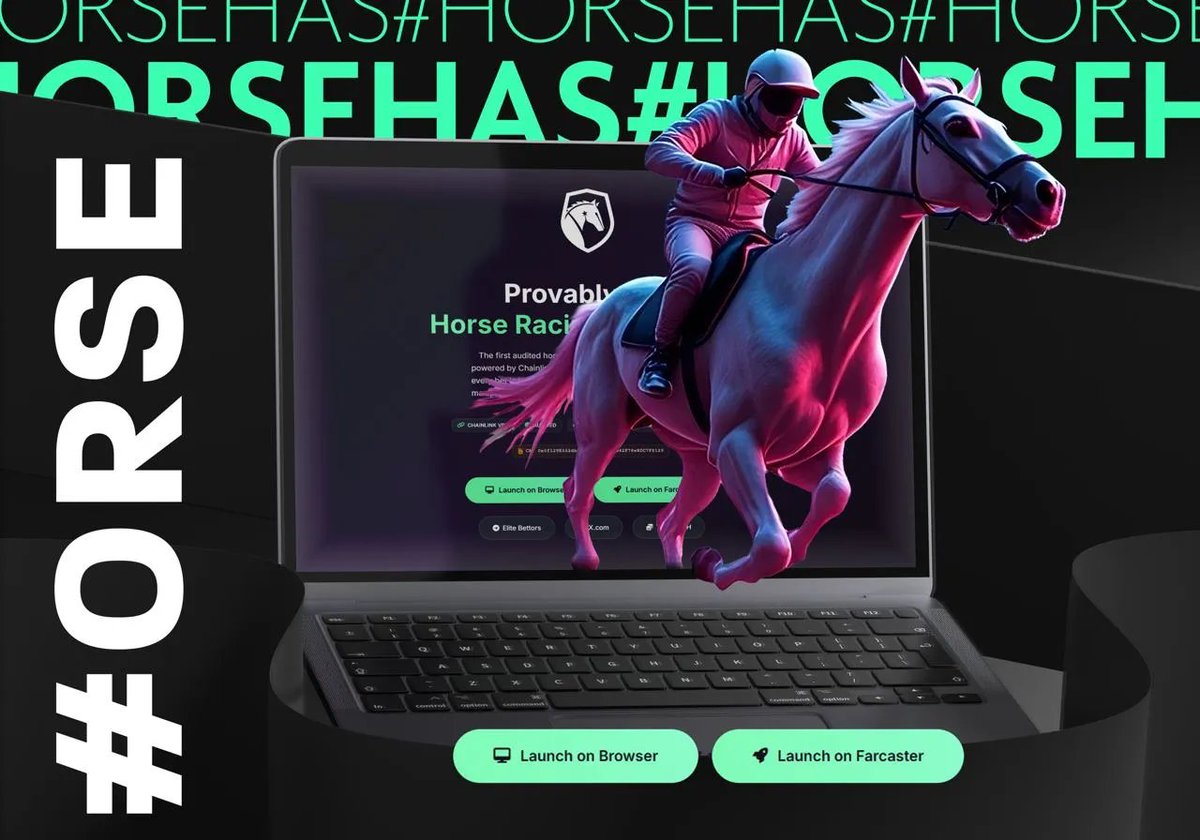 Traditional gambling lacks verifiable fairness, which is a obvious major issue with current platforms

Hash Horse is the first audited horse racing betting mini app on @farcaster utilizing <a href="/chainlink/">Chainlink</a> VRF (for fair betting)

Who's ready to race?  🧵