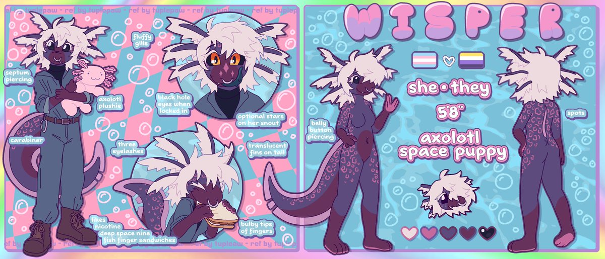 tuplepaw's tweet image. space puppyyy 🌌
ref sheet commission ✨