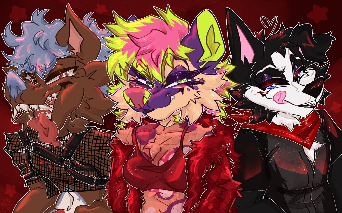 [g] Devil in disguise, we know how this works

Fell in love with <a href="/TurboLodo/">LodOwO</a> , <a href="/pa_noora/">Not A Licorne // Workshop 🌸</a>  and <a href="/_lou_nar_/">lounar</a>  's performance during FBL13!! Had to draw them together!!!! ❤️