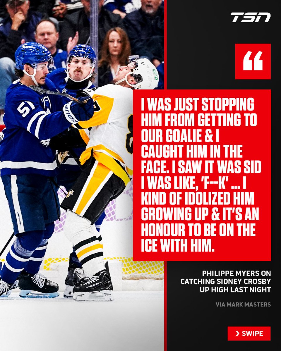 BarDown's tweet photo. Philippe Myers’ reaction to catching Crosby up high is too real. 😂 https://t.co/t0qDRFDryO