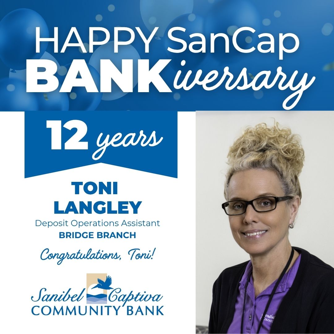 🎉 Happy 12th SanCap Bank-i-versary to our Deposit Operations Assistant, Toni Langley! 🎉 Your dedication and hard work light up our team every day. Here’s to the countless deposits processed and the smiles shared! Let’s celebrate this milestone together! ow.ly/n81350XlJry