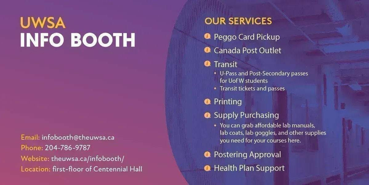 If you want to ask about U-Pass, Canada Post or more, Info Booth is here for you. buff.ly/vn1sczz