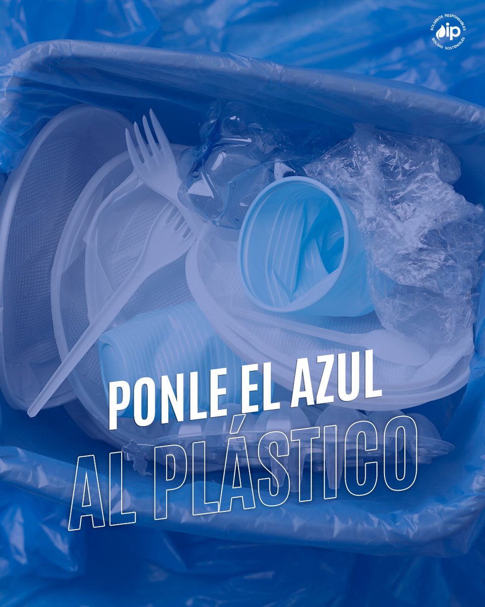 Usa los colores de tus bolsas para separar y reciclar tus residuos.

Haz la diferencia, ¡ponle azul a tus plásticos! 💙🔄