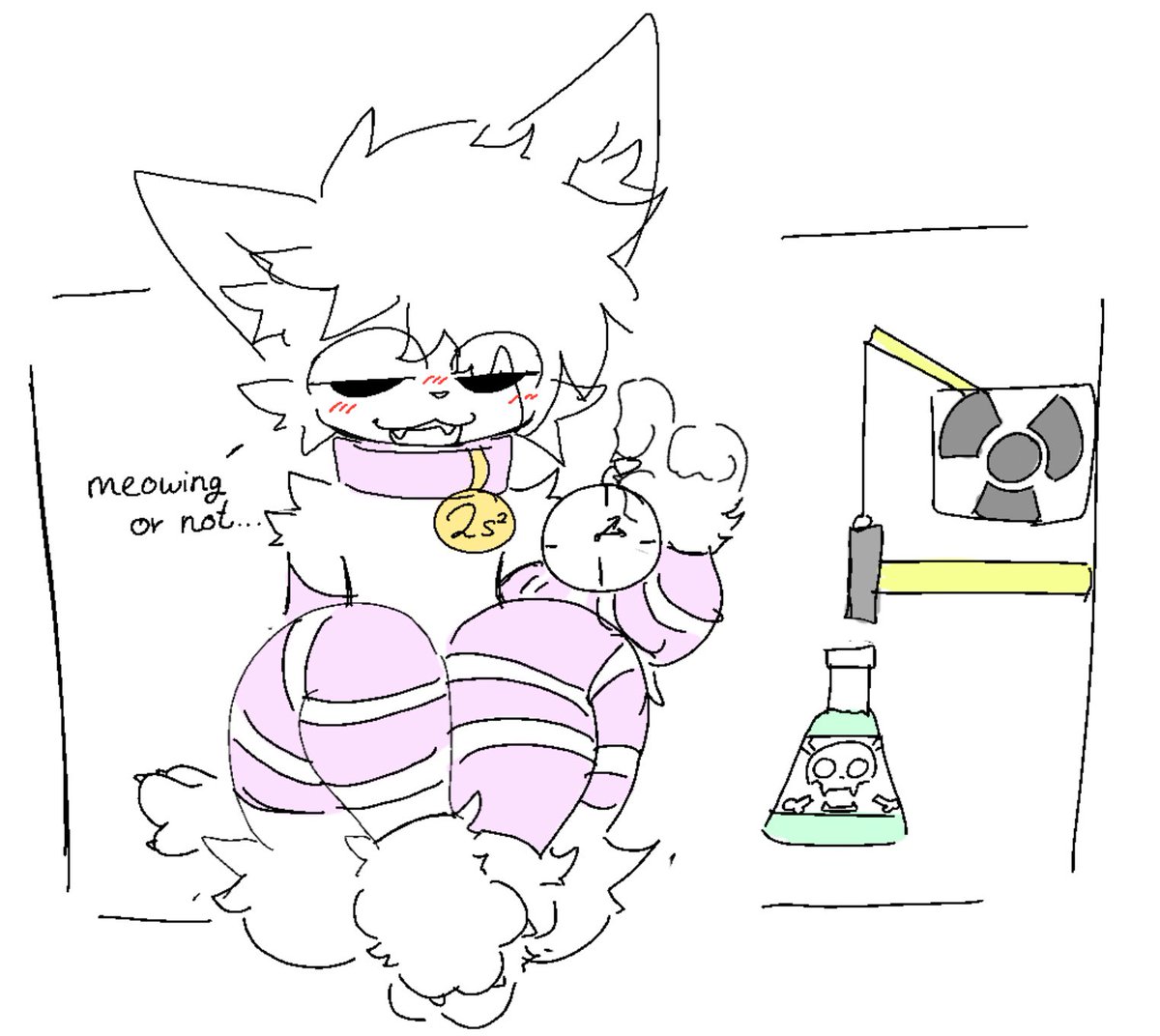 lyanmyan's tweet photo. This is how scientists see schrödinger’s cat btw https://t.co/VnvoRdM31N