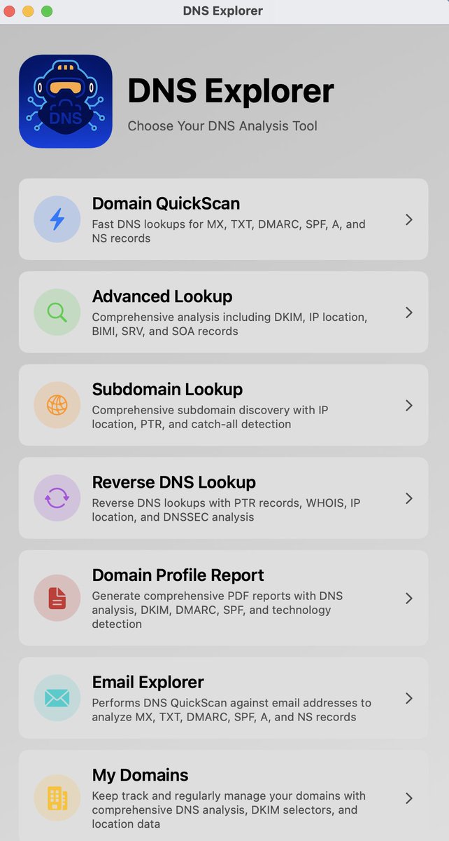 Michael_4N6's tweet image. Working on UI redesign for my installable app. 

dnsai.com/dns-explorer/

Any thoughts or feedback on the app icon?
