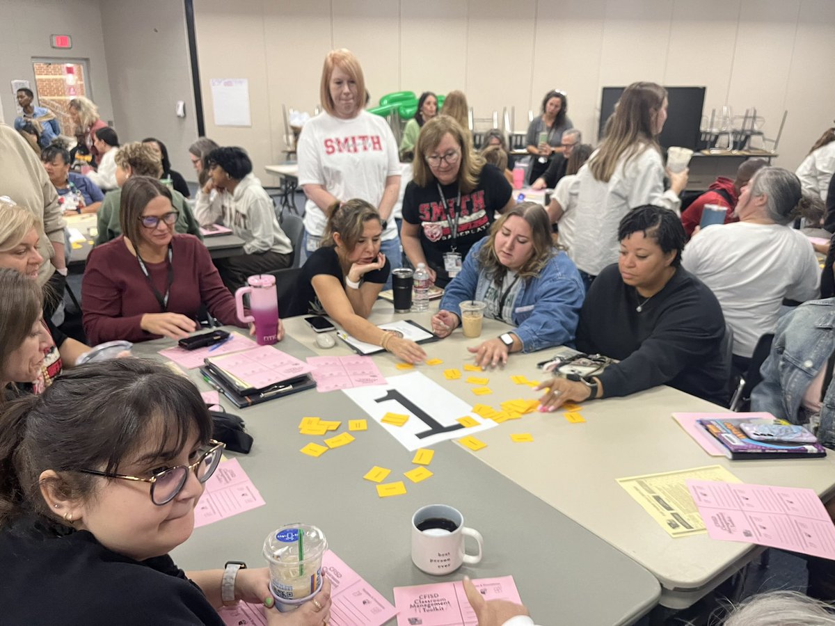 Smith_CFISD's tweet image. Today, our staff engaged in practicing classroom cognitive engagement strategies — leaving better equipped to empower and inspire our students through purposeful, high-level learning experiences. 📚 #SabercatStrong #EngagedLearning @CyFairISD