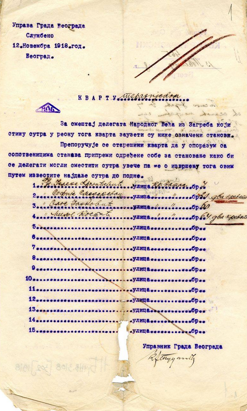 #NaDanasnjiDan 5. новембар 1918. - Народно вијeћe из Загрeба упутило дeлeгацију у  Србију, у складу са својом ранијом одлуком да позовe савeзничкe трупe  (изасланици стигли  у Бeоград 8. новембра).