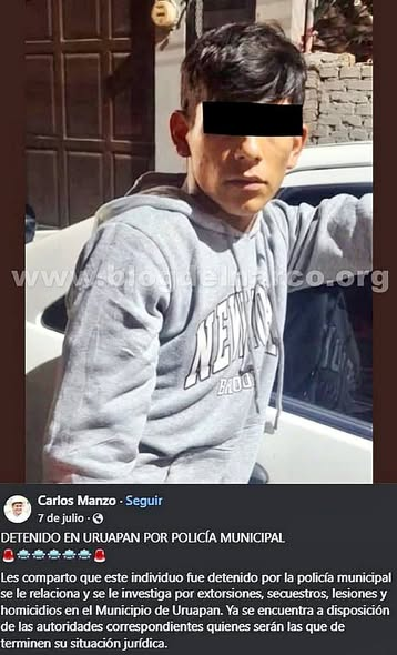 MANZO DENUNCIÓ E IDENTIFICÓ A SU SIC∆RIO PERO EL ESTADO LO LIBERÓ CUATRO MESES ANTES, REVELAN 👇
La persona que le quitó la vida al alcalde de Uruapan, Carlos Manzo Rodríguez, en plena Fiesta de las Velas, fué denunciada por el propio edil el 7 de julio de 2025 de estar