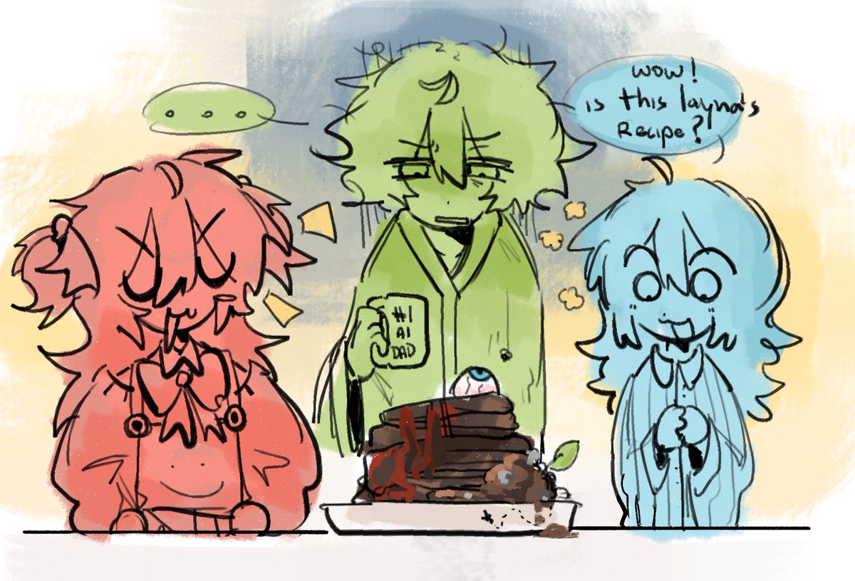 evil makes breakfast ! #neurovember #heartheartart