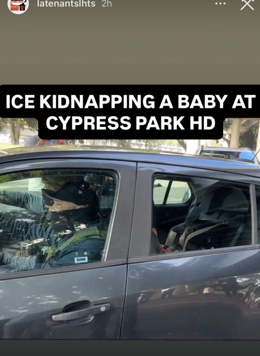 PplsCityCouncil's tweet image. Federal agents kidnapped a baby during an operation at the Cypress Park Home Depot this morning. Feds took the baby away while they were abducting the father. Fuck these monsters.