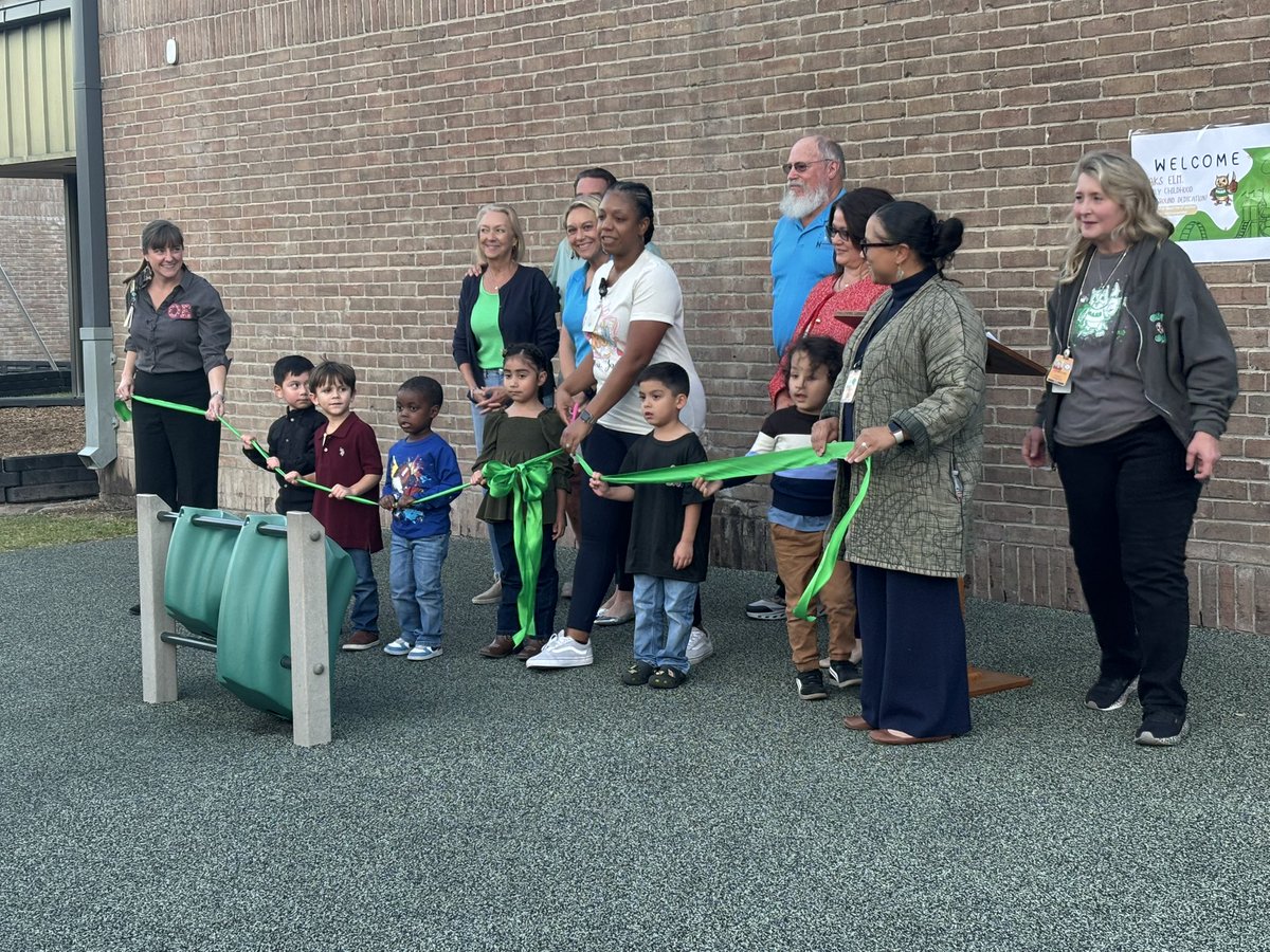 Playground ribbon cutting and dedication <a href="/HumbleISD_OE/">Oaks Elementary</a> <a href="/HumbleISD_PREK/">HumbleISD ECE</a> <a href="/HumbleISD/">Humble ISD</a> <a href="/PreK_JonesB/">Brandi Jones</a>  #builtforyounglearners