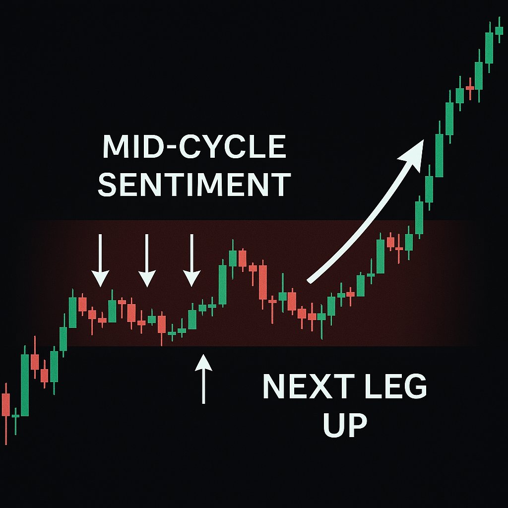 <a href="/coinbureau/">Coin Bureau</a> Exactly the kind of sentiment you see mid-cycle exhaustion, confusion, and volatility pain. Perfect fuel for the next leg up.