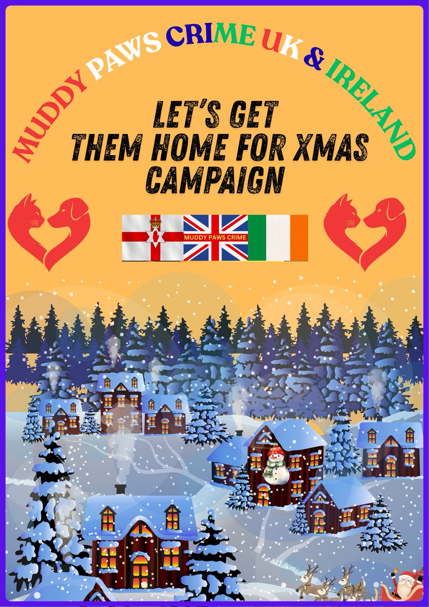 Please Share &amp; Support MUDDY PAWS CRIME Uk &amp; Ireland Let's Get Them Home For Xmas Campaign
Shown in these posters are all the darling faces of our current Stolen Pet cases desperately waiting to be reunited with their heartbroken owners .
<a href="/MissingPetsGB/">Missing Pets GB</a> <a href="/HunnyJax/">#whereAREyouPebbles</a> <a href="/rosieDoc2/">spaniel alert</a>