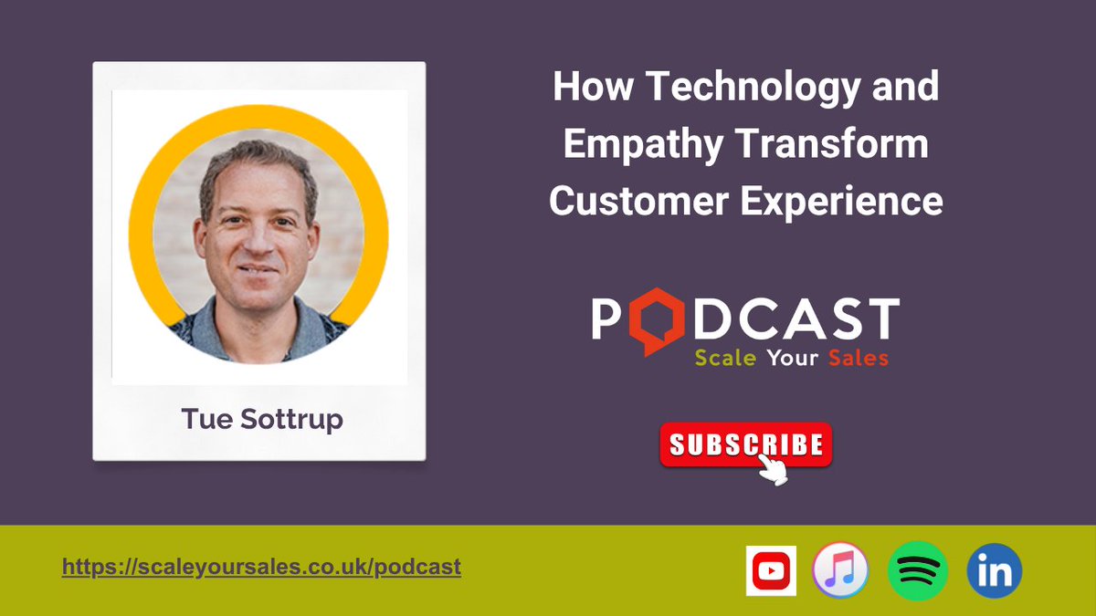 ScaleUrSales's tweet photo. #ScaleYourSales #Podcast with guest #TueSottrup, sheds light on the best customer support teams use AI to assist, not replace people 🤖➡️👥. Watch &amp; subscribe @YouTube, rate &amp; review @iTunes https://t.co/fxiy159X6y https://t.co/wOtWL0zRpw