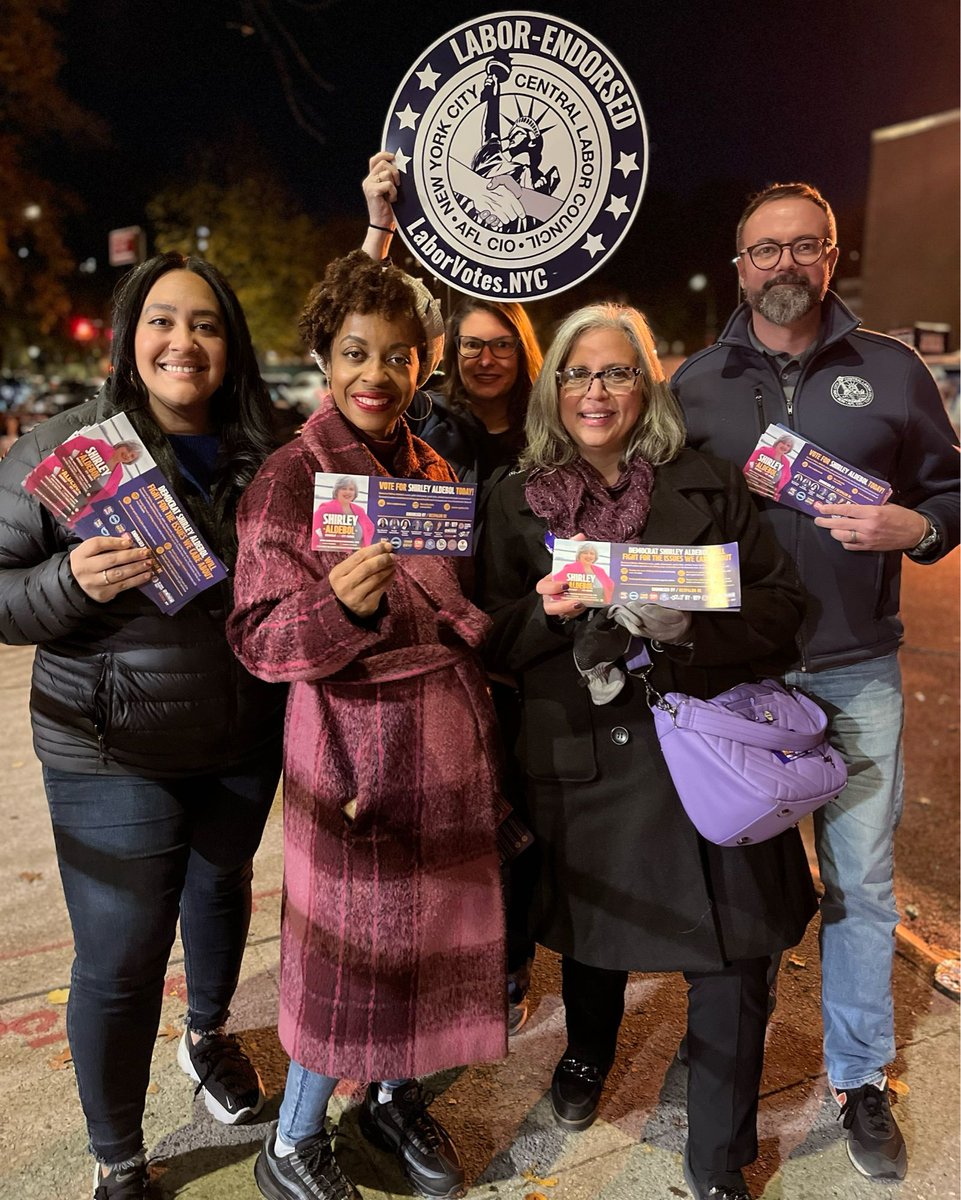 CentralLaborNYC's tweet image. BX let’s go! Make your voice heard for Shirley Aldebol! 

#NYCLaborVotes.