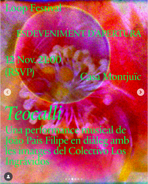 El evento inaugural del <a href="/loopbarcelona/">Loop Barcelona</a>  2025 𝘔𝘪𝘳𝘢𝘨𝘦𝘴 se centra en el Colectivo Los Ingrávidos, un colectivo mexicano de cineastas y poetas cuyo trabajo desafía el lenguaje cinematográfico y propone formas decoloniales de ver y escuchar. → loop-barcelona.com