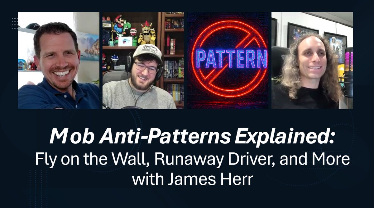 mob__mentality's tweet image. Runaway Drivers 🏎️ and Knee-High Navigators 🧭
youtu.be/NxLor73Rgds
podcasts.apple.com/us/podcast/mob…
@ChristophLucian  
#MobProgramming