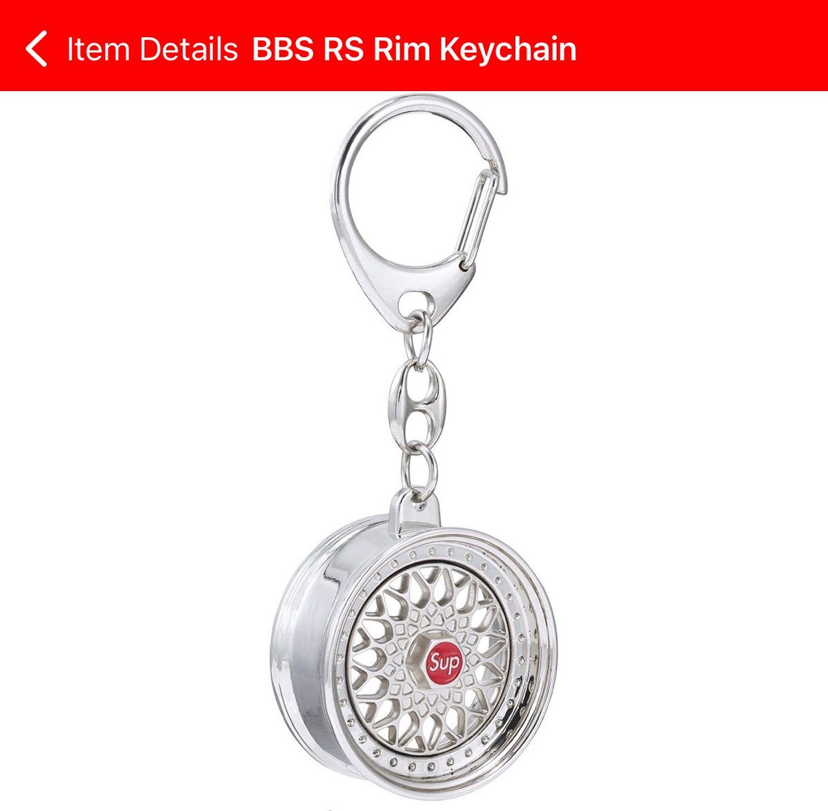 Supreme BBS RS Rim Keychain Buy Supreme x BBS RS Rim Keychain