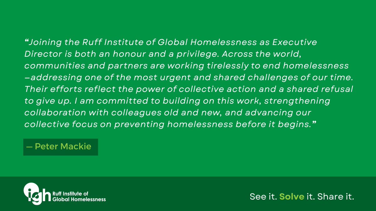 Institute of Global Homelessness (IGH) tweet media