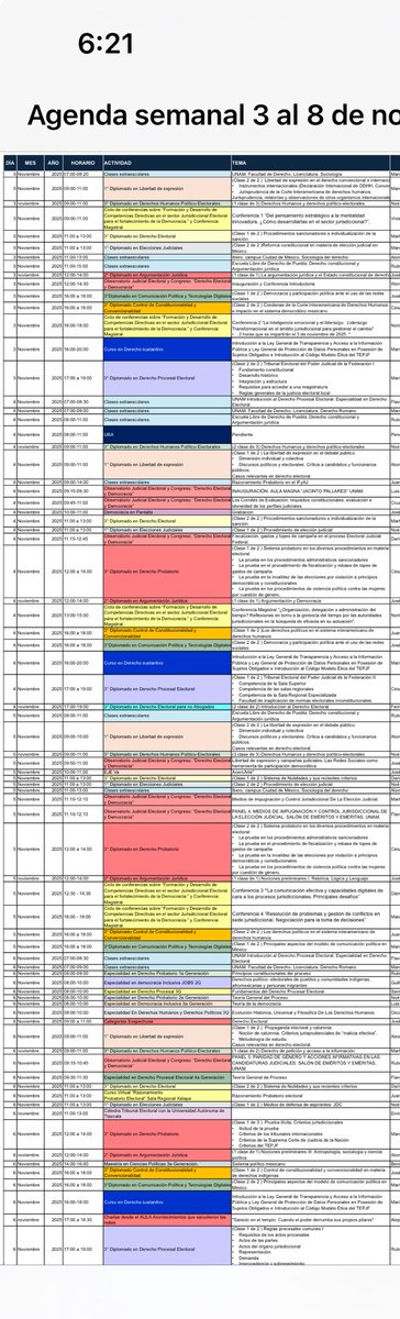 Wow estaba viendo la agenda de esta semana de la <a href="/TEPJF_EJE/">Escuela Judicial Electoral</a> . Todo lo que hacemos en una semana ✌️🙌💪gracias por confiar en nosotros a toda nuestra comunidad. 💜💪