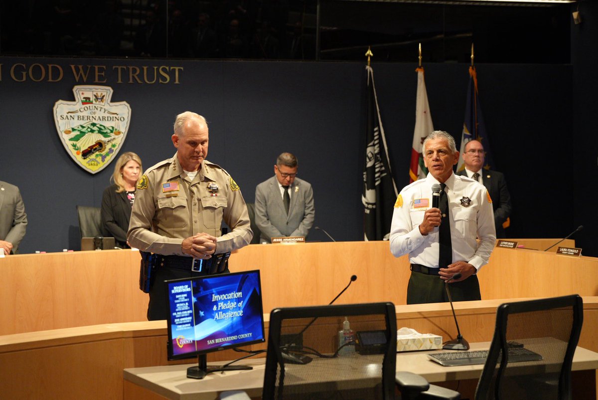Today, I joined the Board of Supervisors as they adjourned in memory of Deputy Andrew Nunez and announced a generous $50,000 donation to the Sheriff’s Employee Assistance Team (SEAT).

Thank you to Pastor Diego Mesa, chaplain at our Rancho Cucamonga Station, for opening the