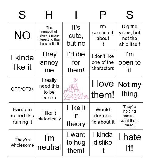Stealing from oomf because I'm Twitter's greatest kleptomaniac. give me some ships and I'll tell you my bingo on them