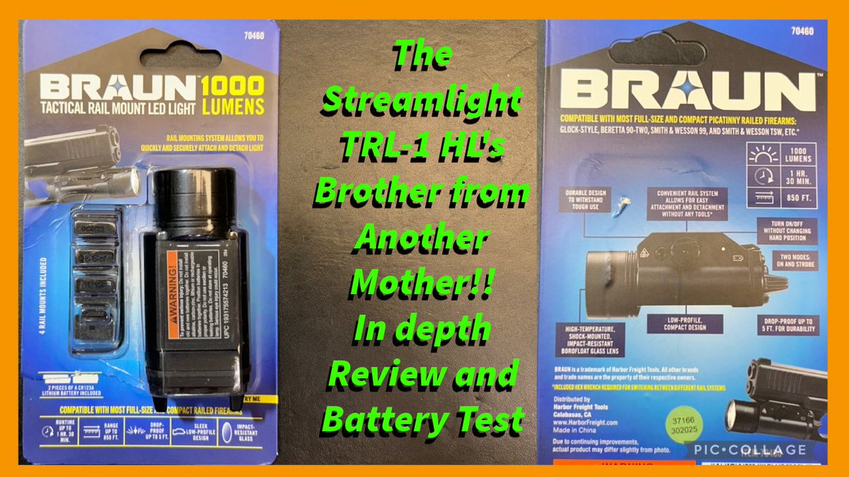 KyRangeTime's tweet image. Check out the review and battery test for this   INSANE…LY GOOD   clone of the Streamlight TLR-1 HL, 1000 Lumen Tactical Light.  For less than 1/2 the price!!!

youtu.be/wBfxkZgC0oo?si…