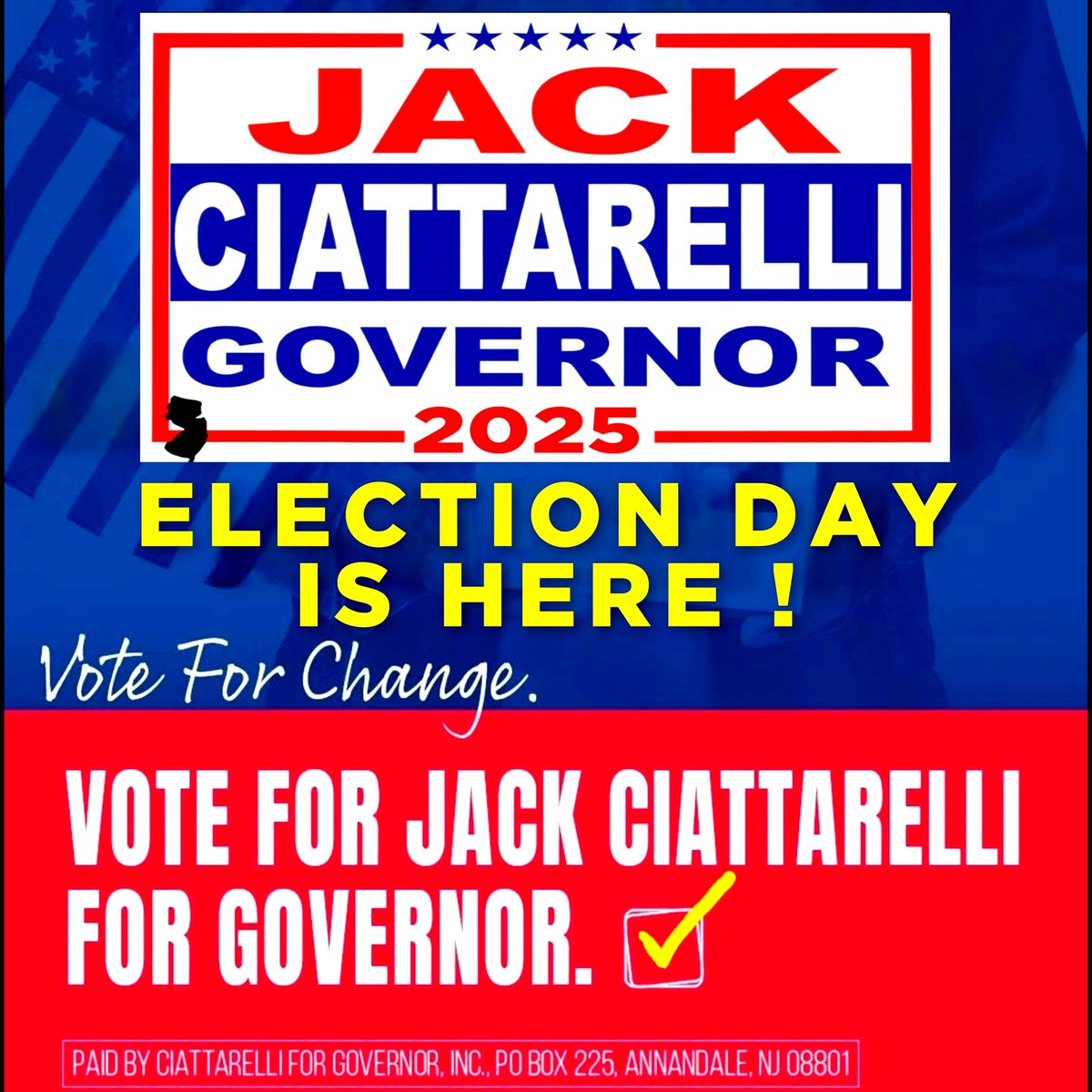 realMagaDAD's tweet image. There's still time to #SAVENJ
#VOTE JACK CIATTARELLI
#JACK4NJ
@Jack4NJ