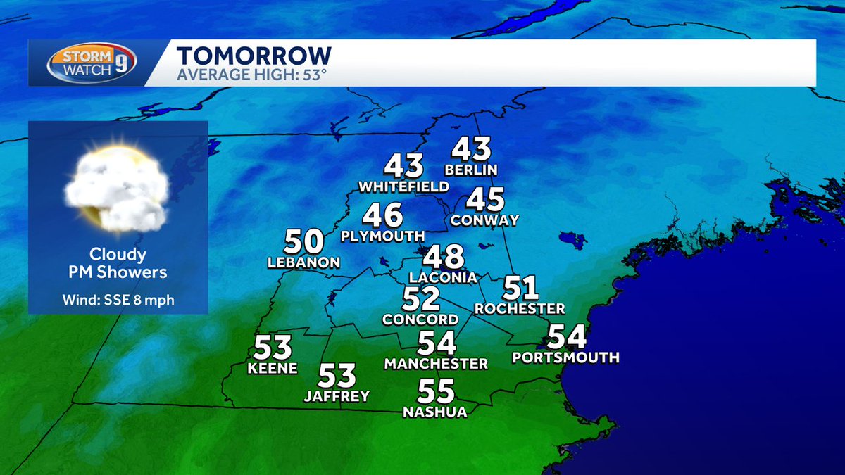 Tomorrow's forecast to help you plan ahead here #WMUR #NH #NHwx ->