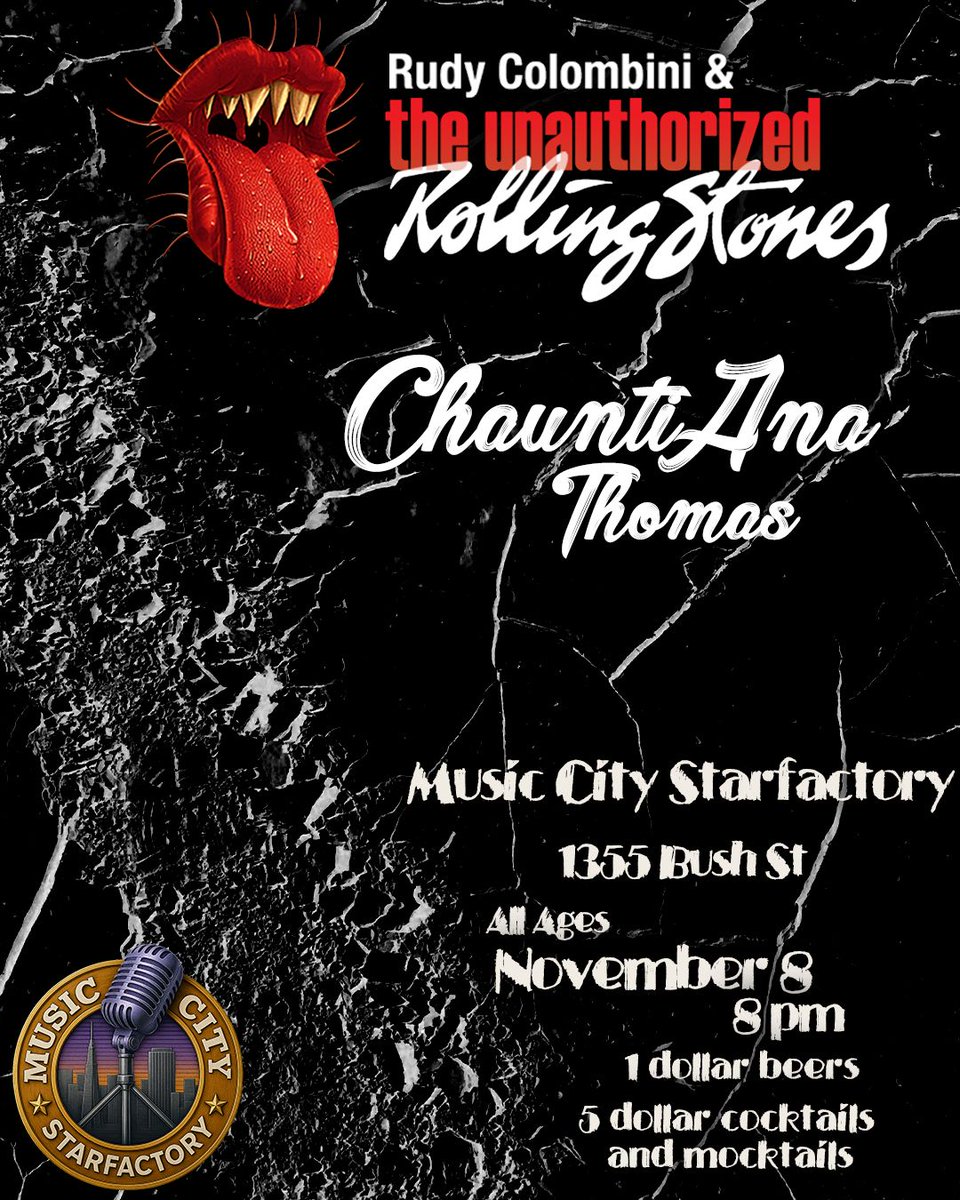 MusicCitySF's tweet image. This Saturday at Music City Starfactory! Come experience the epicenter of live music -- right here at 1355 Bush Street. 😎🤘#livemusic #sanfrancisco #starfactory #bayarea #thingstodoinsf #bayareamusicians #music #concert