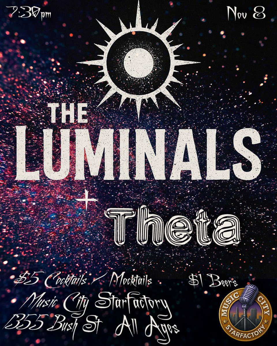 MusicCitySF's tweet image. This Saturday at Music City Starfactory! Come experience the epicenter of live music -- right here at 1355 Bush Street. 😎🤘#livemusic #sanfrancisco #starfactory #bayarea #thingstodoinsf #bayareamusicians #music #concert