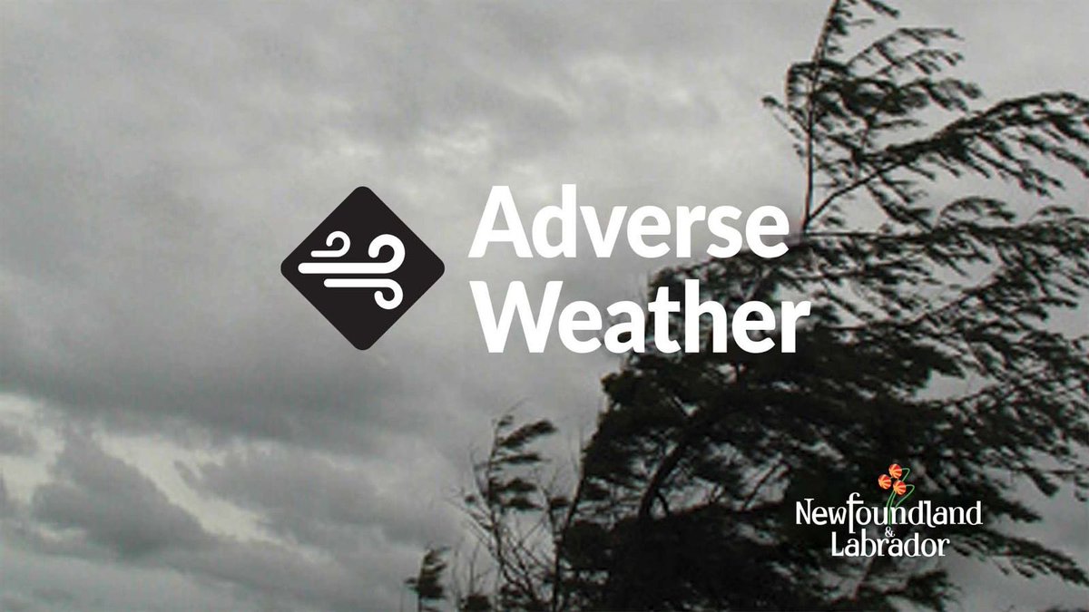 As a strong weather system moves across Newfoundland and Labrador over the next couple of days, please take every precaution to stay safe.

Heavy rain, powerful winds, and coastal flooding are expected in many areas. Take a few minutes to secure loose items around your home, make