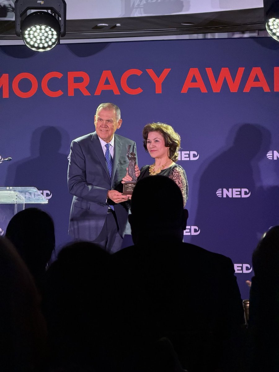 Congratulations to my dear <a href="/RushanAbbas/">Rushan Abbas</a> for the <a href="/NEDemocracy/">NEDemocracy</a> 2025 Democracy Award.