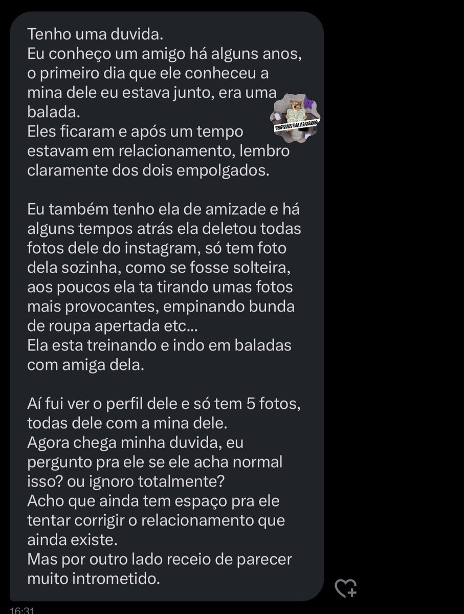 Confissoes pra ler cagando 𝕏 tweet media