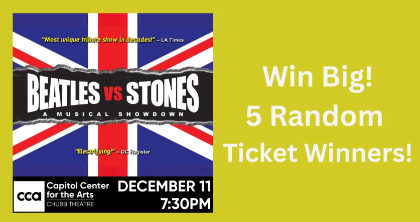 ConMonitorNews's tweet image. All You Need Is Love… or a Little Satisfaction?
Pick your side before the music fades!

Your pick will enter you into a random drawing to win a pair of tickets to this great event!
ow.ly/KAvr50Xih1C

Thank you to the Capital Center for the Arts for sponsoring this contest!