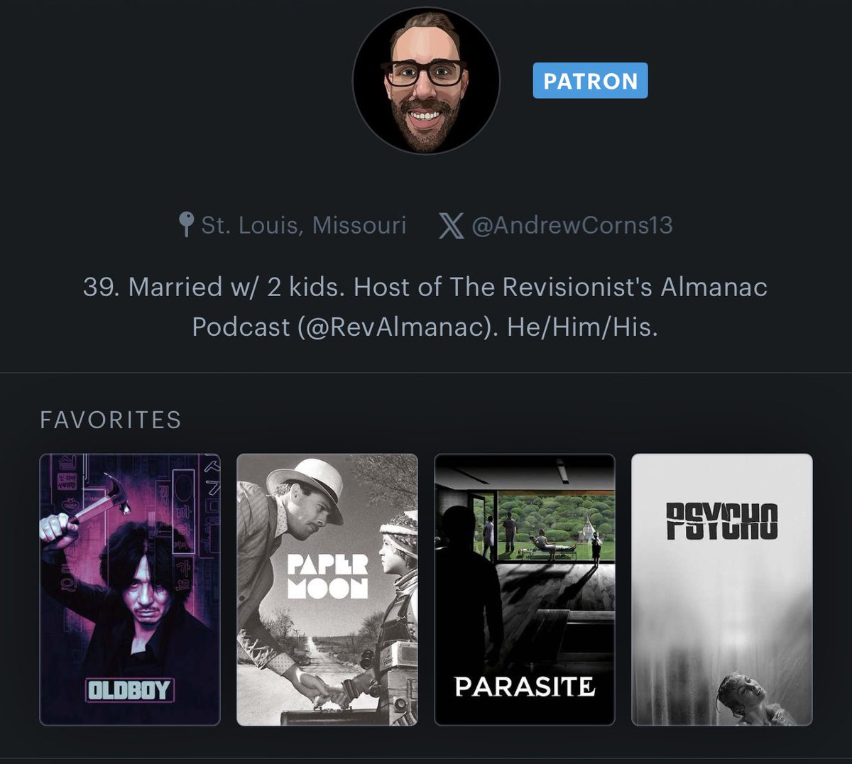 me &amp; my Letterboxd top 4