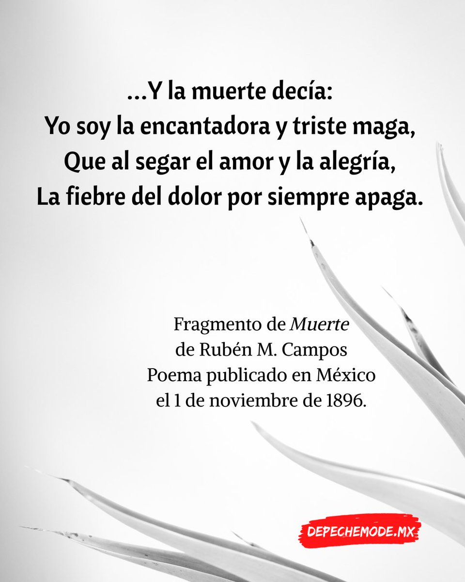 depechemexico's tweet image. Te compartimos el fragmento del poema llamado “Muerte” que aparece en la película “Depeche Mode: M”. Fue escrito por el poeta Rubén M. Campos y publicado en 1896.

Te dejamos también el poema completo por si lo quieres conocer. 

#depechemode