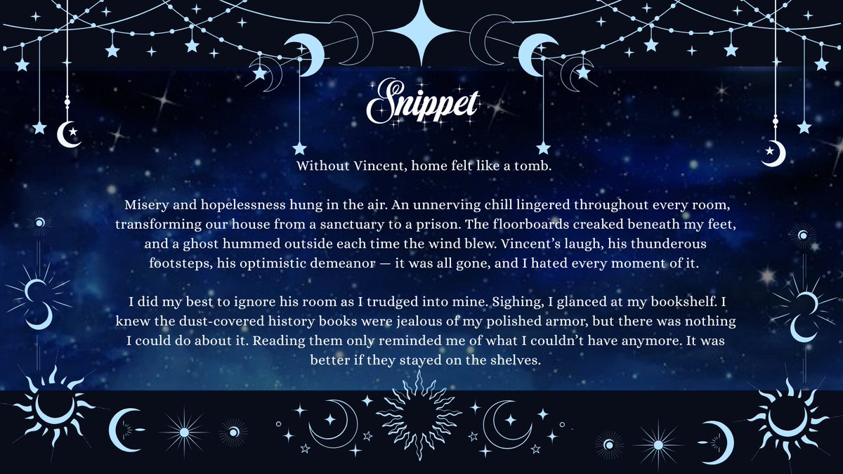 An #agentsguide to CURSED CONSTELLATIONS, my YA Romantasy where Powerless meets Where the Dark Stands Still

Featuring:

💙black cat x golden retriever
💙star magic
💙mythology
💙tarot cards

✨Big 5 Editor Interest x2
✨Querying in 2026

#QuestPit #YA #Romantasy #WIP #agentguide