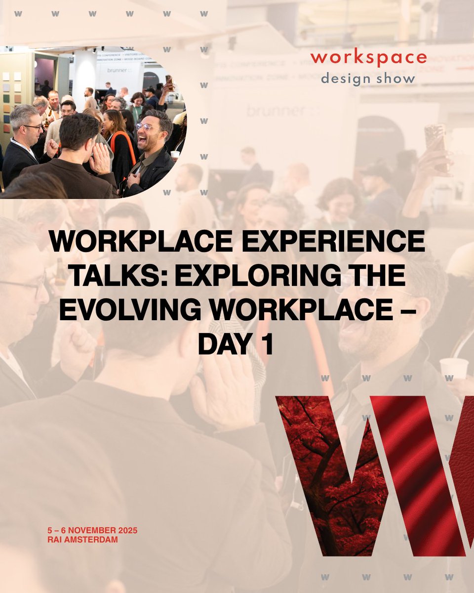 workspaceshownl's tweet image. 🌿 Workplace Experience Talks – Day 1
Dive into sessions on belonging, neuro-inclusive design, the war for talent, and tomorrow’s office — all shaping the future workplace.
📍RAI Amsterdam | 5 Nov
#WorkspaceDesignShow #WorkplaceExperience #DesignInspiration
