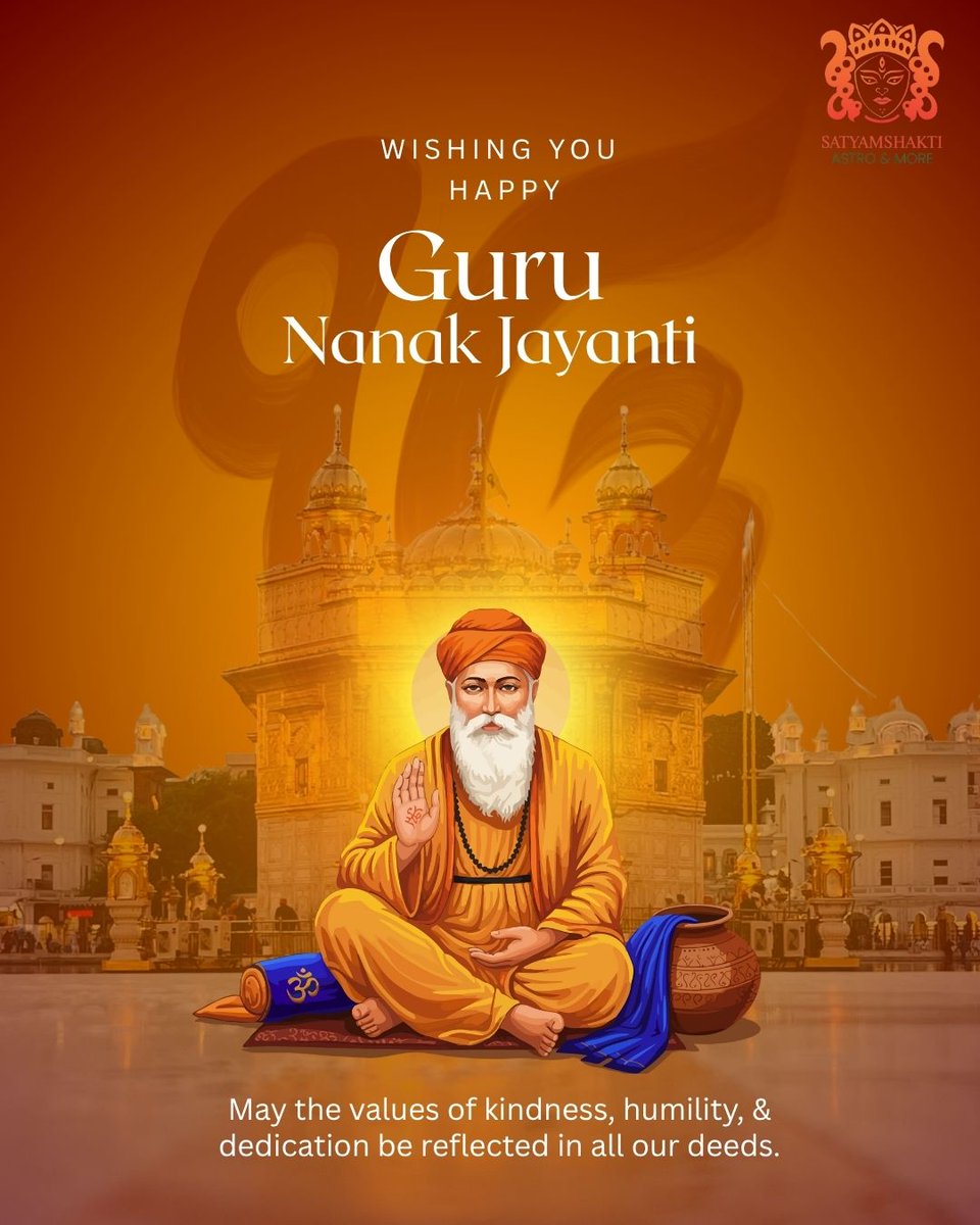 Satyamshakti9's tweet image. Happy Guru Purab to all.
Guru Nanak ji's teachings guide us all the time.
#GuruPurnima #GuruPurab #GuruNanakJayanti