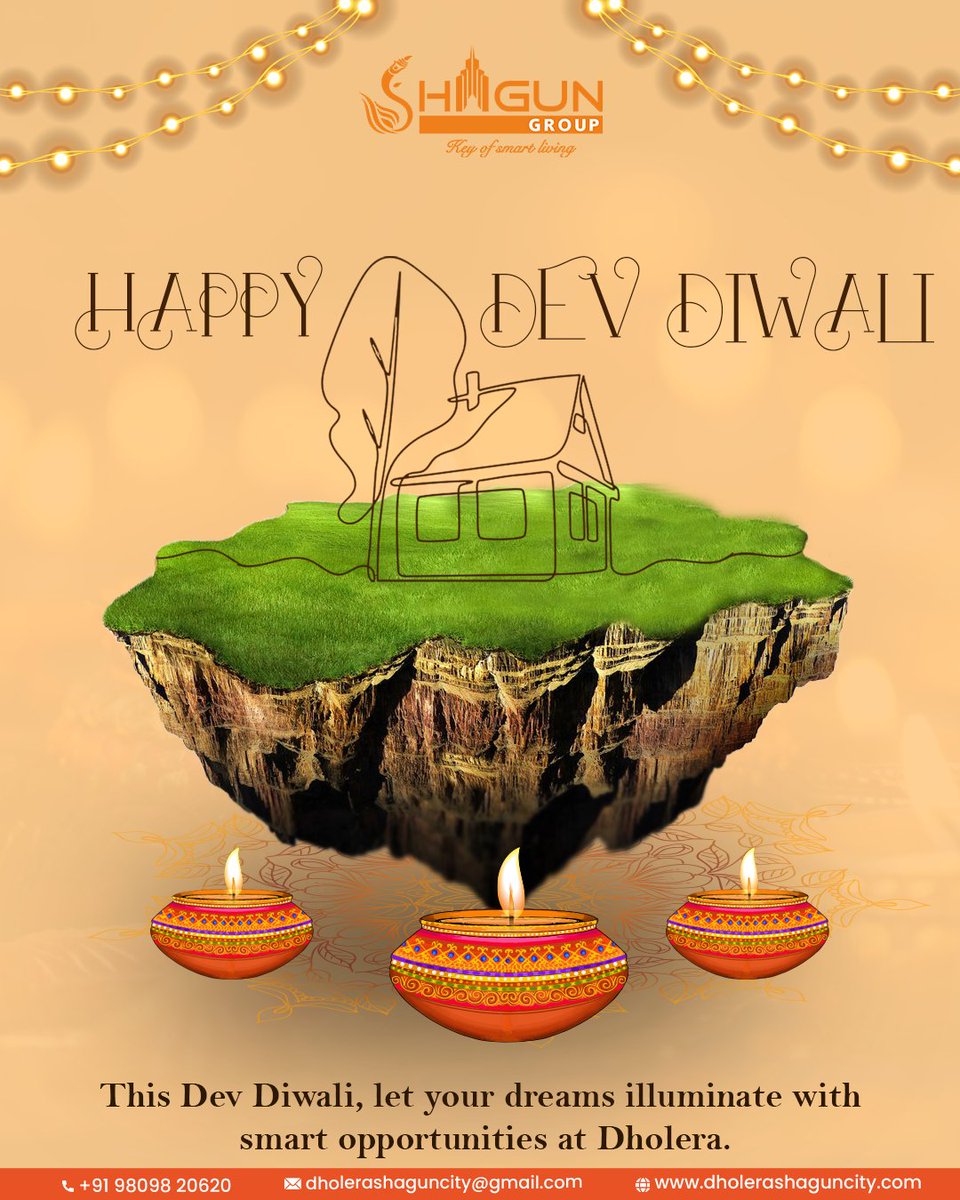 dholeraprojects's tweet photo. ✨🏡 Happy Dev Diwali!
May this festival of lights bring new beginnings, bright dreams, and smart opportunities to your life.
Illuminate your future with Shigun Group at Dholera – the key to smarter living. 💡🌟

#DevDiwali #HappyDiwali #ShigunGroup #DholeraSmartCity https://t.co/clUPE9Xy9A