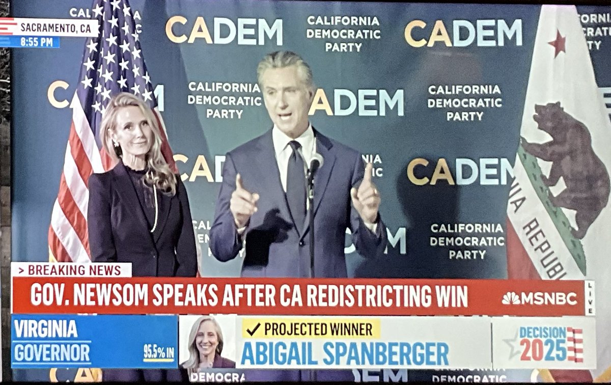 CONGRATULATIONS TO GAVIN C. NEWSOM FOR A HISTORIC, CRUSHING VICTORY OVER “TINY HANDS” DONALD TRUMP. THERE ARE NO CROWNS, NO THRONES, AND NO KINGS IN CALIFORNIA—OR AMERICA. WE’RE BEHIND YOU GOVERNOR.🇺🇸
