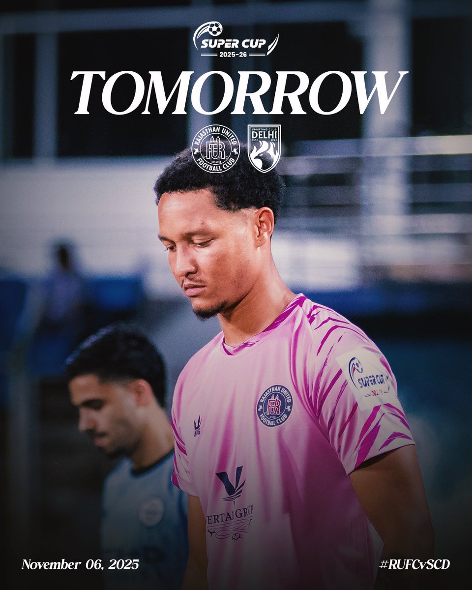 RajasthanUnited's tweet photo. Chasing Greatness in Pink. 🩷🗡️ #RUFCvsSCD

#Abkhelegarajasthan #rajasthanunitedfc #matchpreview  #aiffsupercup #desertwarriors https://t.co/xS4aR3dlq2