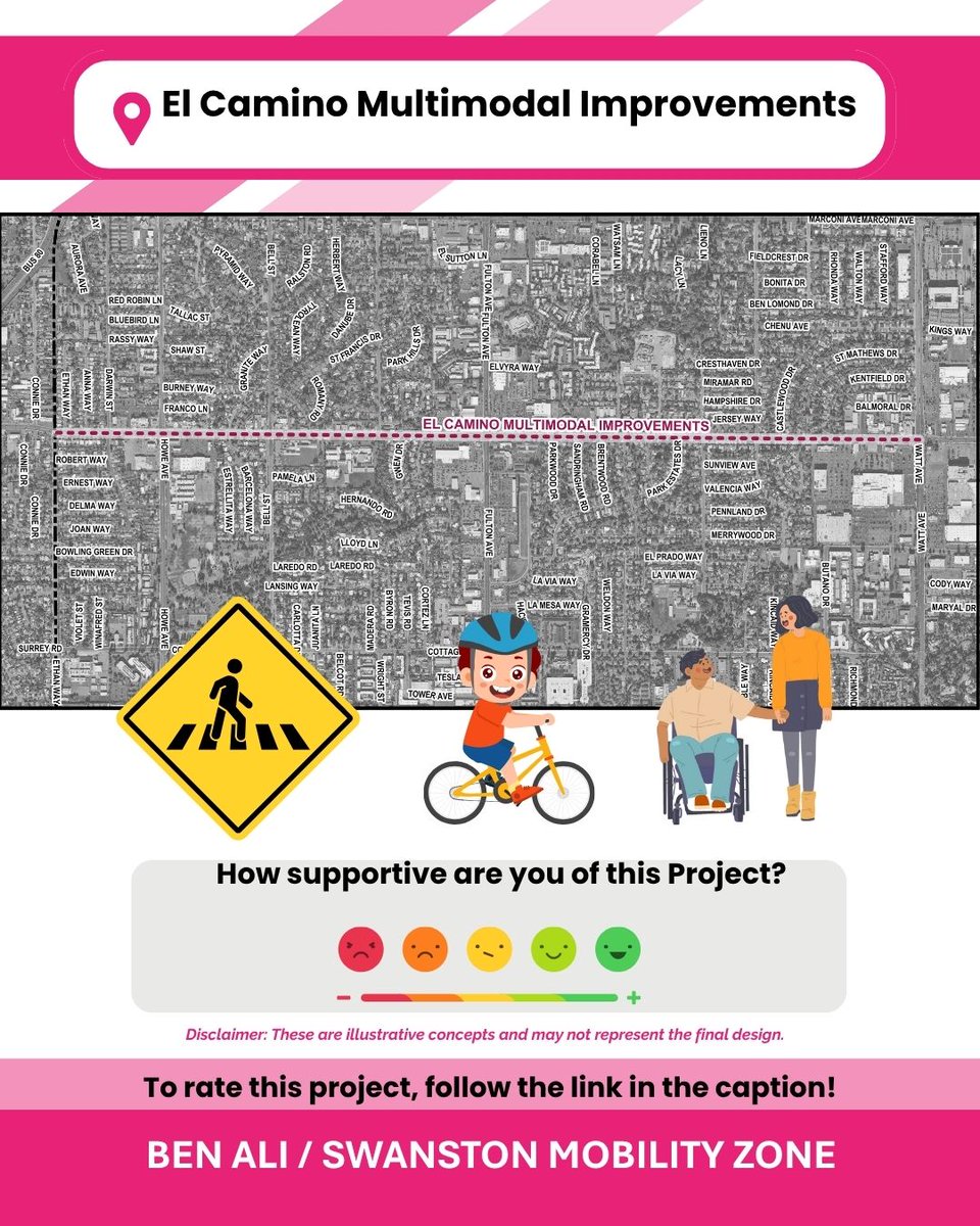 CivicThread's tweet image. Only one project per county will move forward! Help decide which of the 4 transportation projects in Ben Ali/Swanston should take the top spot. Rank your choices by Nov. 14, 2025! forms.office.com/r/DwHe7670SP 
#SACOGMobilityZones