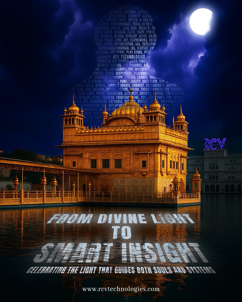 rcvtechno's tweet image. 𝐆𝐮𝐫𝐮 𝐍𝐚𝐧𝐚𝐤 𝐉𝐚𝐲𝐚𝐧𝐭𝐢 reminds us - true light isn’t just seen, it’s shared.
At RCV, we carry that light into every innovation we build -
transforming divine wisdom into digital brilliance.
Because when souls and systems align, miracles happen.

#GuruNanakJayanti