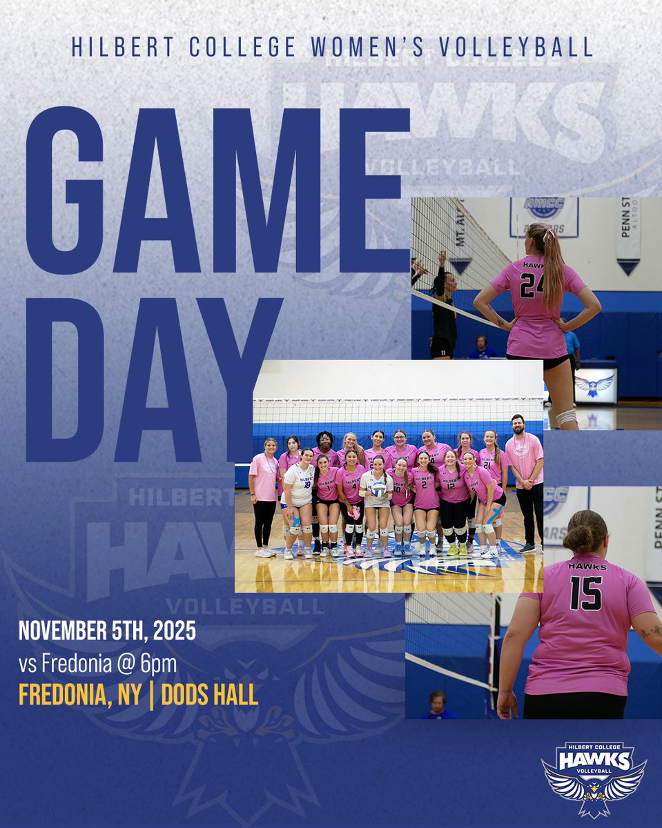 ON THE ROAD!!! The Hawks are off to take on SUNY Fredonia!!! Game starts at 6pm!!! 💙🤍💛🩶🖤 #hawkyeah #rollbirds #gobirds #volleyball #womensvolleyball #ncaa #ncaavolleyball #ncaavb #ncaawomensvolleyball #ncaad3 #ncaadivision3 #ncaadivisioniii